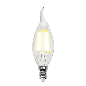 Лампа светодиодная филаментная (UL-00003248) Uniel E14 7,5W 3000K прозрачная LED-CW35-7,5W/WW/E14/CL GLA01TR