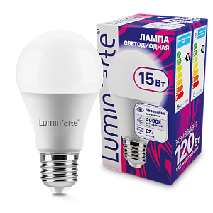 Светодиодная лампа Lumin'arte LSTD-A60-15W4KE27