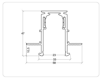 Коннектор угловой внутренний для встраиваемого шинопровода под ГКЛ 95 Ambrella Light Magnetic Standard GL3362-95 900₽