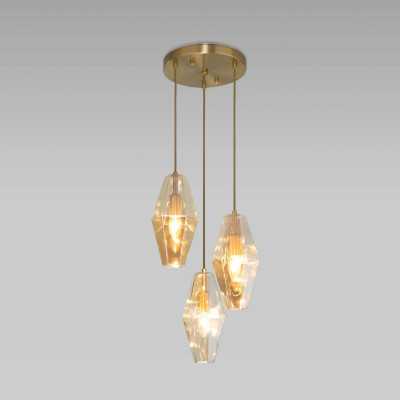 Подвесная люстра Eurosvet Prism 502363 янтарный a058960 5990₽