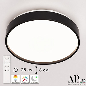 Потолочный светильник Arte Perfetto Luce Toscana PRO 3315.XM302-2-267/12W Black TD