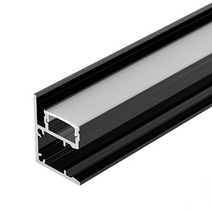 Алюминиевый профиль Arlight WALL-2228-2000 ANOD BLACK 050488