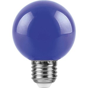 Лампа светодиодная Feron E27 3W синий Шар Матовая LB-371 25906