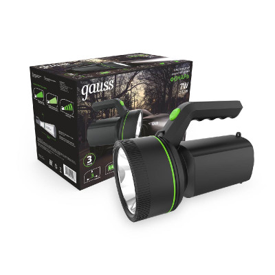 Прожекторный светодиодный фонарь Gauss аккумуляторный 215х145 200 лм GF601 1950₽