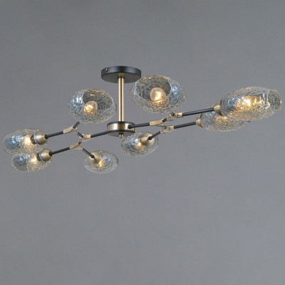 Люстра на штанге Illumico IL0272-8CSQ-25 BK AB TRENTO 15900₽