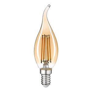 Лампа светодиодная филаментная Thomson E14 11W 2400K свеча не ветру прозрачная TH-B2120