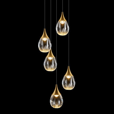 Каскадная люстра Delight Collection Stilla MD24001004-5A goldclear 57830₽