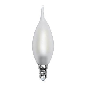 Лампа светодиодная филаментная (UL-00000306) Uniel E14 6W 3000K матовая LED-CW35-6W/WW/E14/FR PLS02WH