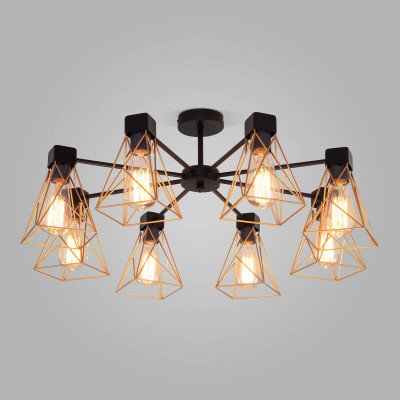 Люстра на штанге Eurosvet Trappola 701078 черныйлатунь a061403 17900₽