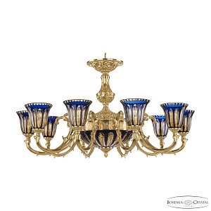 Подвесная люстра Bohemia Ivele Crystal Verona 72209P/10/250 G P2 U Amber-Blue/H-1H
