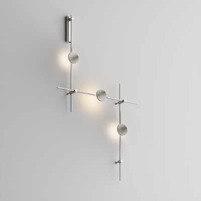 Готовая конструкция настенная прямая со светильниками Plato 3 шт и блоком питания Maytoni Technical Flarity TFC-Flar-W01-PT 59890₽