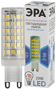 Лампа светодиодная Эра G9 9W 4000K LED JCD-9W-CER-840-G9 Б0033186