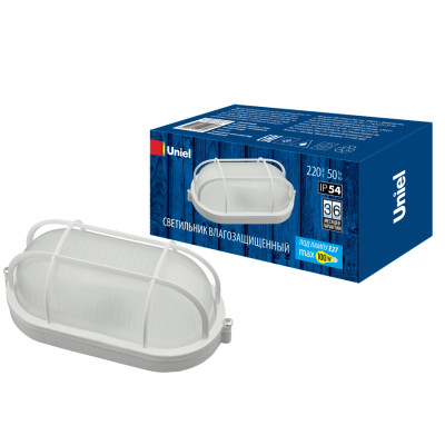 Потолочный светильник Uniel UWL-O02 100WE27 IP54 WHITE ОвалРешетка 577₽