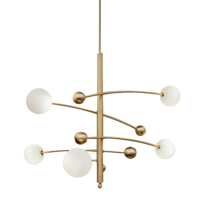 Люстра на штанге Delight Collection Globe Mobile 10215P5 brass 62630₽