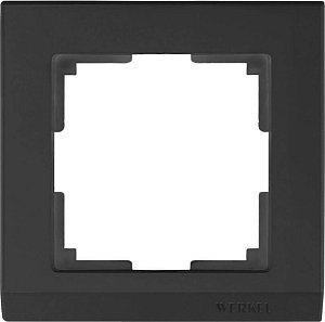 Рамка Werkel Stark на 1 пост черный WL04-Frame-01-silver/black 4690389048838