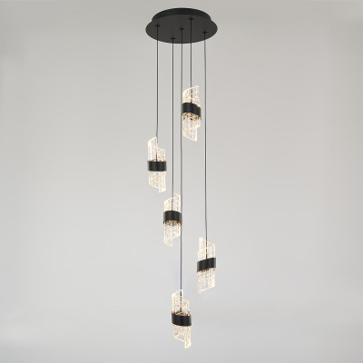 Каскадная люстра DeLight Collection MD23001022-5A matt black 70880₽