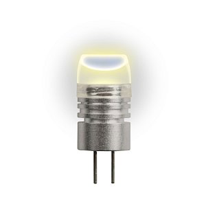 Лампа светодиодная (05854) Uniel G4 0,8W 2700K прозрачная LED-JC-12/0,8W/WW/G4 35lm