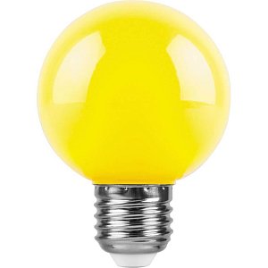 Лампа светодиодная Feron Е27 3W желтый Шар Матовая LB-371 25904
