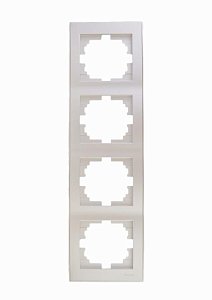 Рамка 4-местная вертикальная Lezard Rain 703-3030-154