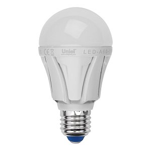 Лампа светодиодная (UL-00000688) Uniel E27 11W 4500K матовая LED-A60-11W/NW/E27/FR/DIM PLP01WH