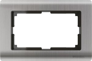 Рамка Werkel Metallic для двойной розетки глянцевый никель WL02-Frame-01-DBL 4690389147074