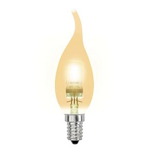 Лампа галогенная (04121) Uniel E14 42W золотая HCL-42/CL/E14 flame gold