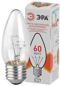 Лампа накаливания Эра E27 60W ДС 60-230-E27-CL Б0039130