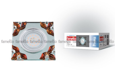 Встраиваемый светильник Fametto Peonia DLS-P109 GU53 CHROMECLEARTEA 57₽