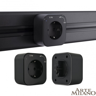 Трековая розетка Arte Milano Am-track-sockets 380022TSES Black 1214₽