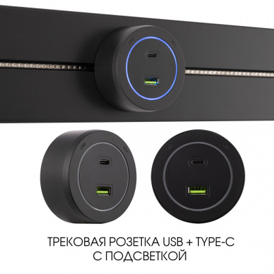 Трековая розетка Arte Milano Am-track-sockets-39 399731TSUSB-Type-C Black 1696₽