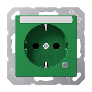 Розетка с полем для надписи Jung A1520BFNAKOGN