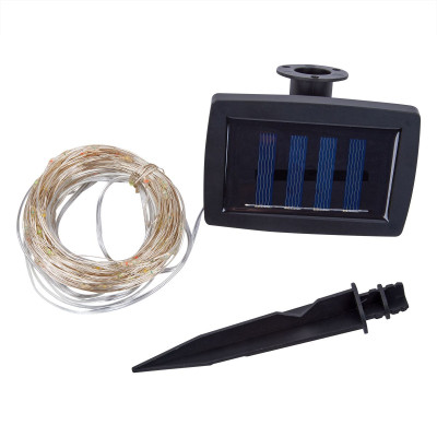 Садовая гирлянда на солнечной батарее Uniel USL-S-128PT30000 WARMWHITE DEW UL-00012694 691₽