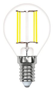 Лампа светодиодная филаментная Volpe E14 6W 4000K прозрачная LED-G45-6W/4000K/E14/CL/SLF UL-00008317