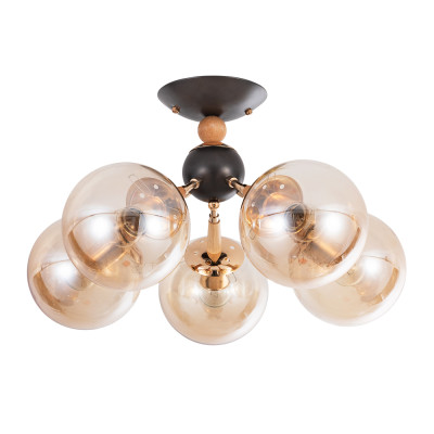 Потолочная люстра Arte Lamp Boston A4485PL-5BK 6430₽