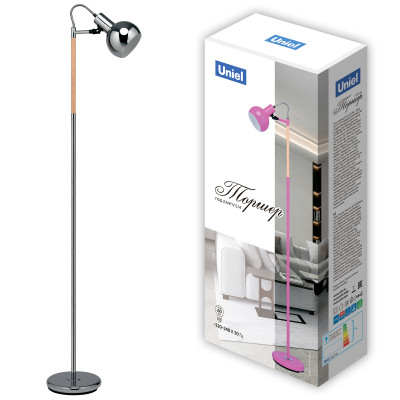 Торшер Uniel UML-T702 E14 SILVER UL-00010183 4503₽