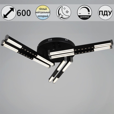 Потолочный светильник Reluce 24090-03-06 BK 7640₽