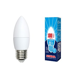 Лампа светодиодная (UL-00003814) Volpe E27 11W 4000K матовая LED-C37-11W/NW/E27/FR/NR