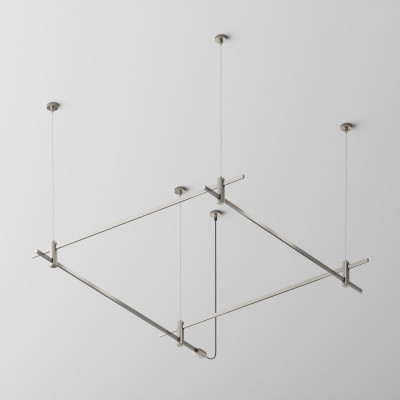 Основание квадратное двухуровневое на тросовых подвесах Hang для трековых светильников Maytoni Technical Flarity TFC-Flar-H08-PT 46310₽