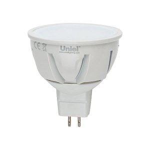 Лампа светодиодная (07912) Uniel GU5.3 5W 3000K JCDR матовая LED-JCDR-5W/WW/GU5.3/FR ALP01WH