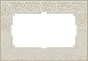 Рамка Werkel Flock для двойной розетки слоновая кость WL05-Frame-01-DBL-ivory 4690389073175