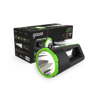 Прожекторный светодиодный фонарь Gauss аккумуляторный 233х112 280 лм GF701 2250₽