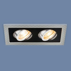 Встраиваемый светильник Elektrostandard 1041/2 MR16 SL/BK серебро/черный 4690389095443