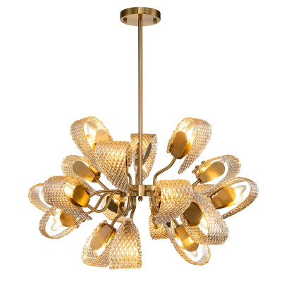 Люстра на штанге Indigo Fless 1103318R Amber V000345 38950₽