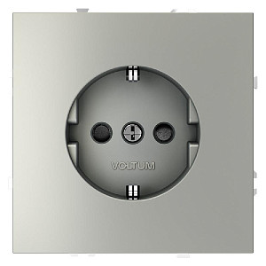 Розетка со шторками Voltum S70 VLS040205 (сталь)