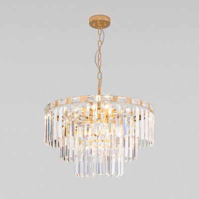 Подвесная люстра Eurosvet Elegante 101308 золотопрозрачный хрусталь Strotskis a060644 32100₽
