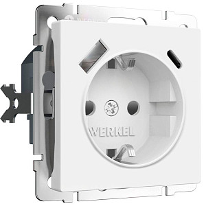 Розетка с/з со шторками и USB тип A+C Werkel W1171761 4690389213267 a069613