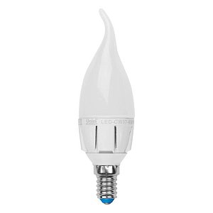 Лампа светодиодная диммируемая (08692) Uniel E14 6W 4500K матовая LED-CW37-6W/NW/E14/FR/DIM