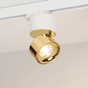Трековый трехфазный светильник Arlight SP-PLURIO-TRACK-4TR-R77-9W Day4000 (WH-BRS, 36 deg, 230V) (IP20 Металл) 038100