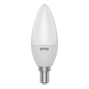 Лампа светодиодная Gauss E14 5,5W 3000К свеча матовая 1033116