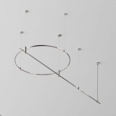 Основание круглоепрямое на тросовых подвесах Hang для трековых светильников Maytoni Technical Flarity TFC-Flar-H05-PT 58120₽